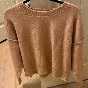 Lucky Brand Women's Crew Neck Sweater in Soft Beige